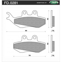 Newfren Front Brake Pads for Malaguti 200 PHANTOM MX 2003-2004 >Off Road Organic
