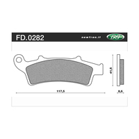 Newfren Front Brake Pads for Kymco DOWNTOWN 350I 2016-2019 >Organic
