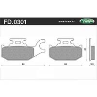 Newfren Rear Brake Pads for Yamaha YFM400FA GRIZZLY 2007-2008 >ATV Organic