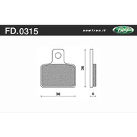 Newfren Rear Brake Pads for Beta 270 REV 2005-2006 >Off Road Organic
