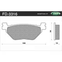 Newfren Rear Brake Pads for Yamaha XP500 T-MAX 2001-2003 >Organic
