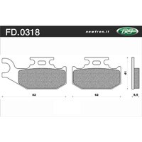 Newfren Front Right Brake Pads for Cam Am OUTLANDER 330 2004-2005 >ATV Sintered