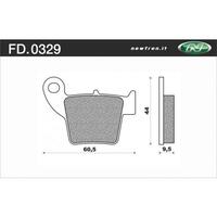 Newfren Rear Brake Pads for Honda CRF250F 2019-2022 >Off Road Sintered