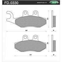 Newfren Front Left Brake Pads for Piaggio/Vespa X8 250 2006 >Organic