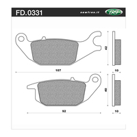 Newfren 1-FD0331-BT Brake Pads Tour Organic