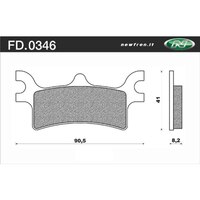 Newfren Rear Brake Pads Polaris 700 SPORTSMAN AFT 01/03/02 2002-2003 >ATV Sint