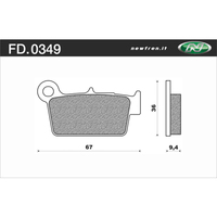 Newfren Rear Brake Pads for Aprilia RXV450 2006-2009 >Off Road Organic