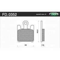 Newfren 1-FD0352-TS Brake Pads Tour Sintered