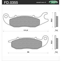 Newfren Front Brake Pads for Honda Z125MA MONKEY 2018-2020 >Tour Organic