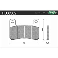 Newfren 1-FD0362-TS Brake Pads Tour Sintered