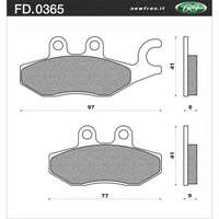Newfren Front Right Brake Pads for Piaggio/Vespa X8 250 2006 >Organic