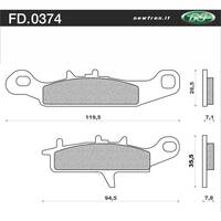 Newfren Front Left Brake Pads for Kawasaki KFX450R 2007-2014 >ATV Sintered