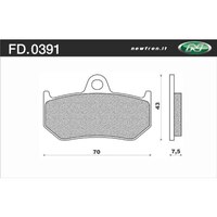 Newfren 1-FD0391-BT Brake Pads Tour Organic