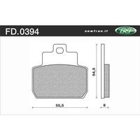 Newfren Rear Brake Pads for Piaggio/Vespa X9 250 2005-2006 >Organic