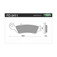 Newfren Front Brake Pads for Yamaha YZ450F 2007-2019 >Off Road Sintered