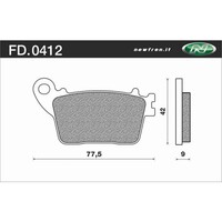 Newfren 1-FD0412-TS Brake Pads Tour Sintered