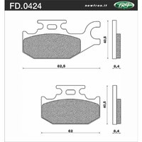 Newfren Front Left Brake Pads for Suzuki LT-A750AXI KING QUAD EPS 2009-2021 >Org