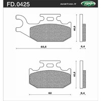 Newfren Front Right Brake Pads for Suzuki LTA750AXI KING QUAD 2008-2012 ATV Sint