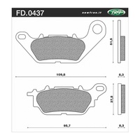 Newfren 1-FD0437-BT Brake Pads Tour Organic