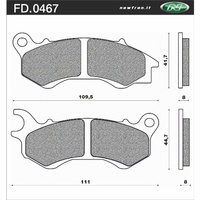 Newfren Front Brake Pads for Honda PCX125 2010-2012 >Organic