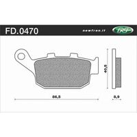 Newfren Rear Brake Pads for Kawasaki Z800 2013-2016 >Tour Organic