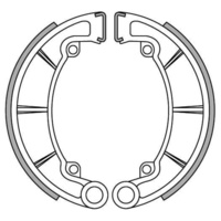 Newfren Rear Brake Shoes for Kawasaki KH400 1976-1981
