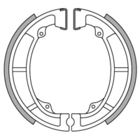 Newfren Front Brake Shoes for Kawasaki KV175 1981-1989