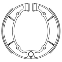 Newfren Front Brake Shoes for Yamaha YFU1 PROHAULER 1989-1991