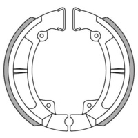 Newfren Rear Brake Shoes for Kawasaki KV175 1981-1989