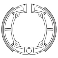 Newfren Front Brake Shoes for Kawasaki KXT250 1984