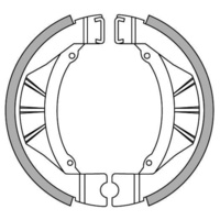 Newfren Front Brake Shoes for Kawasaki KX80 1983