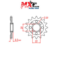 MTX Front Sprocket 14T Kawasaki KX250F 2006-2018 10-035-14