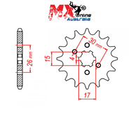 MTX Front Sprocket 12T Honda Z50 1971-1981 10-045-12