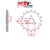 MTX Front Sprocket 14T Kawasaki KX125 1977-1979 10-066-14