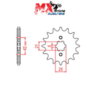 MTX Front Sprocket 14T Kawasaki KDX250 D3 1993 10-0Y1-14