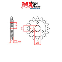 MTX Front Sprocket 15T for Suzuki DR750S 1988-1991 10-14A-15