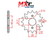 MTX Front Sprocket 16T for Suzuki GSX550ES/EF 1983-1986 10-169-16