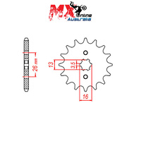 MTX Front Sprocket 12T for Suzuki JR50 1978-2009 10-257-12