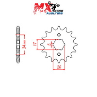 MTX Front Sprocket 15T Honda CBR125R 2005-2015 10-264-15