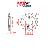 MTX Front Sprocket 14T Kawasaki KLX150L 2015-2018 10-273-14