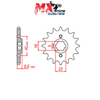 MTX Front Sprocket 12T for Suzuki RM370 1976-1977 10-30X-12