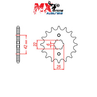 MTX Front Sprocket 16T Honda CB250N 1981-1982 10-344-16