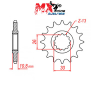 MTX Front Sprocket 16T Yamaha XJR1300 SP 1998 10-36Y-16