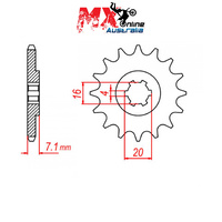MTX Front Sprocket 10T Kawasaki KFX80 2003-2006 10-40B-10