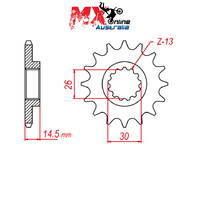 MTX Front Sprocket 14T Honda CBX1000 1978-1979 10-422-14
