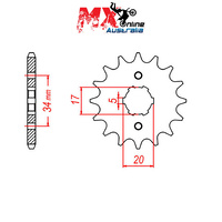 MTX Front Sprocket 15T for Suzuki RM80 BW 1983-1986 10-459-15