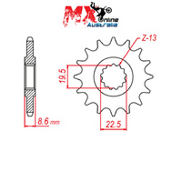 MTX Front Sprocket 14T for Suzuki GSX250R 2018 10-48H-14