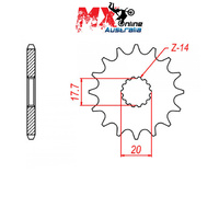 MTX Front Sprocket 20T Yamaha XVS250 DRAG STAR 2001-2007 10-558-20