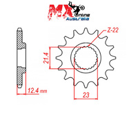 MTX Front Sprocket 14T Yamaha YFM250R RAPTOR 2WD 2008-2015 10-593-14