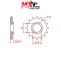 MTX Front Sprocket 15T Yamaha SX225 SCORPIO Z 2007-2014 10-594-15